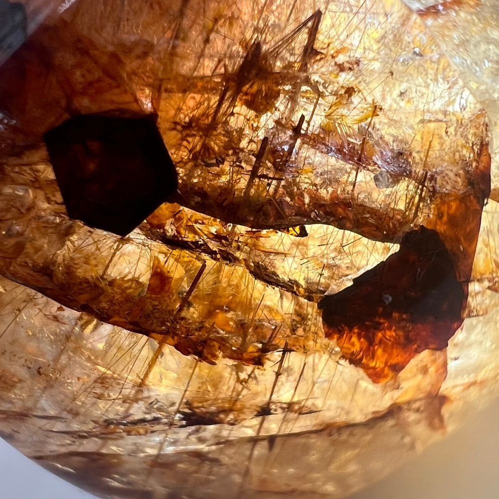 Golden Rutilated Clear Quartz Heart - Picture 13 of 16